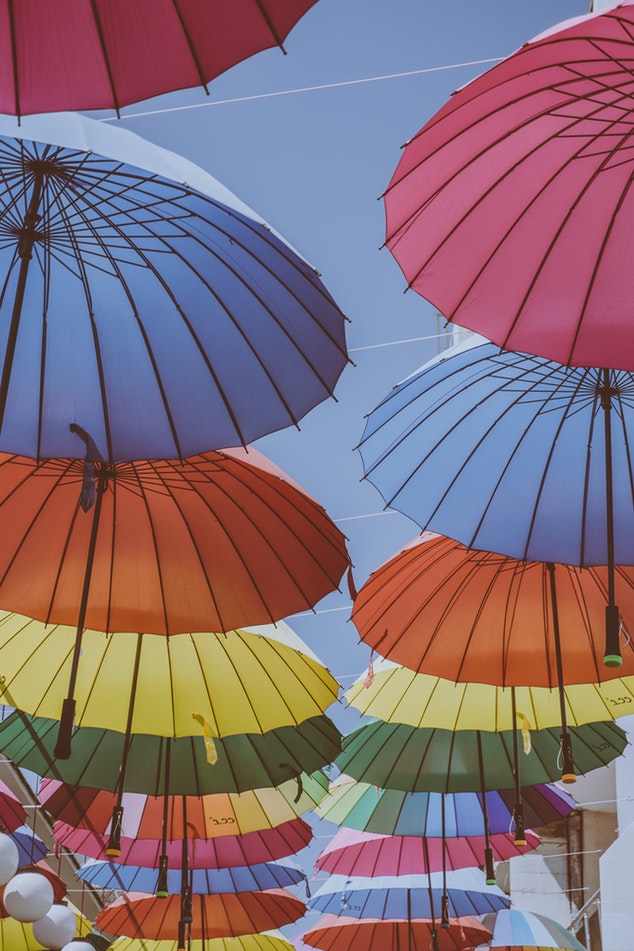 Umbrellas of Different Colour